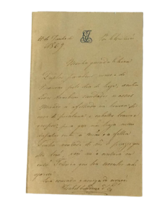 Carta de D. Isabel para sua amiga ChicaChiquinha (D. Francisca Carolina de Verna Magalhães da Fonseca). Rio de Janeiro, Paço de São Cristóvão, 11 de junho de 1869